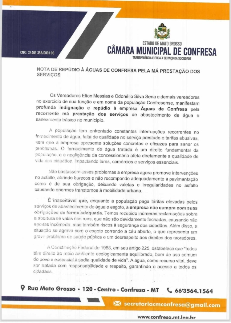 NOTA DE REP&Uacute;DIO